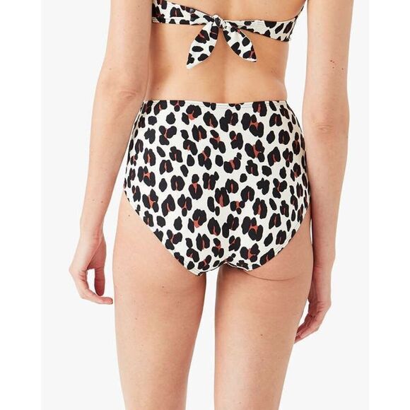 Kate Spade animal print Fiji Feline padded-cup Bandeau Bikini Top - Picture 2 of 6